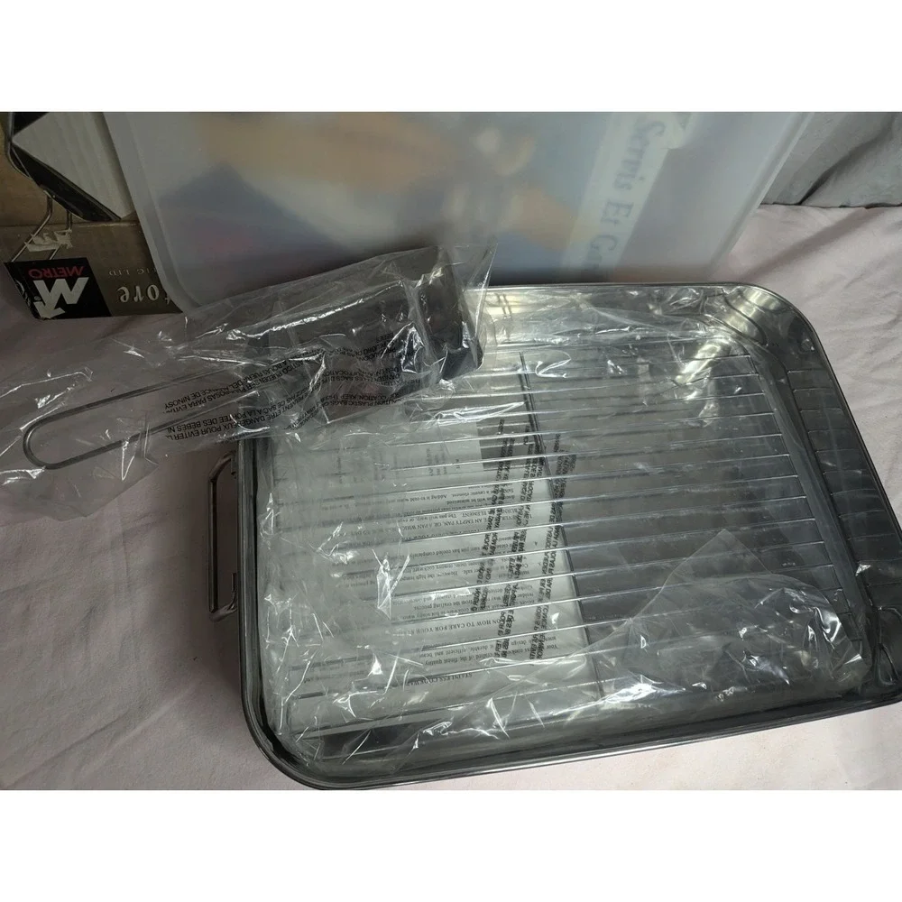 Metro‎ Stainless Pan with handles lid grill spatula set lasagna roaster NEW 1095